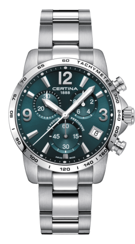 Certina DS Podium Chronograph 1/10 Sec Stainless Steel / Green / Bracelet