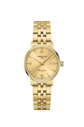 Certina DS Caimano Yellow Gold / Champagne / Bracelet