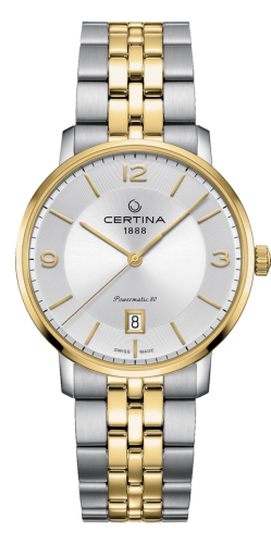 Certina DS Caimano Powermatic 80 Stainless Steel / Yellow Gold PVD / Silver / Bracelet