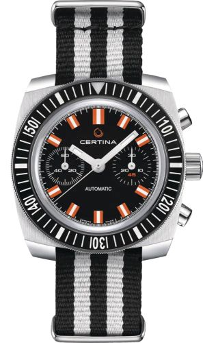 Certina DS Chronograph Automatic 1968 Stainless Steel / Black / NATO