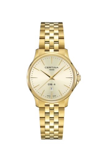 Certina DS-8 Lady Quartz Yellow Gold / Champagne / Bracelet