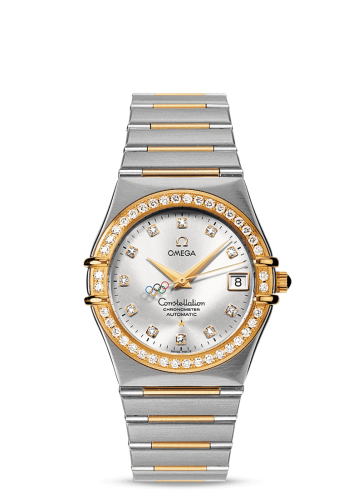 Omega Constellation Co-Axial 35.5 Stainless Steel / Yellow Gold / Diamond / Silver / Olympic Beijing 2008