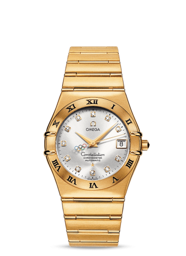 Omega Constellation Co-Axial 35.5 Yellow Gold / Silver / Olympic Beijing 2008