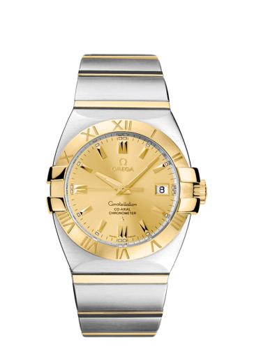 Omega Constellation Co-Axial 35 Double Eagle Stainless Steel / Yellow Gold / Champagne