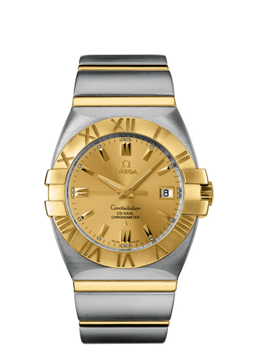 Omega Constellation Co-Axial 38 Double Eagle Stainless Steel / Yellow Gold / Champagne