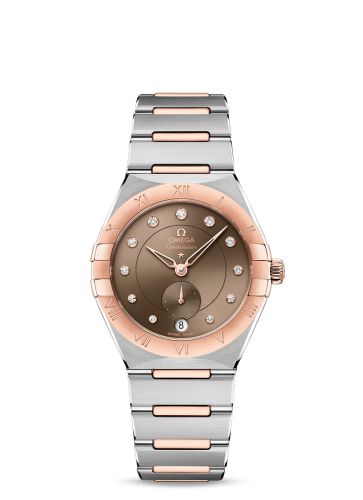 Omega Constellation Master Chronometer Small Seconds 34 Stainless Steel / Sedna Gold / Brown - Diamond / Bracelet