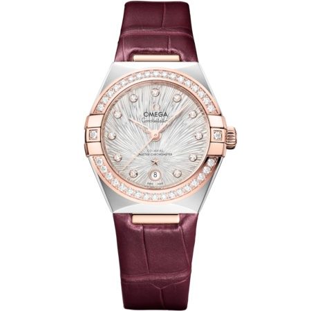 Omega Constellation Manhattan 29 Co-Axial Master Chronometer Stainless Steel - Sedna Gold - Diamond / Canopus Supernova / Alligator