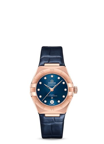 Omega Constellation Manhattan 29 Co-Axial Master Chronometer Sedna Gold / Blue - Diamond