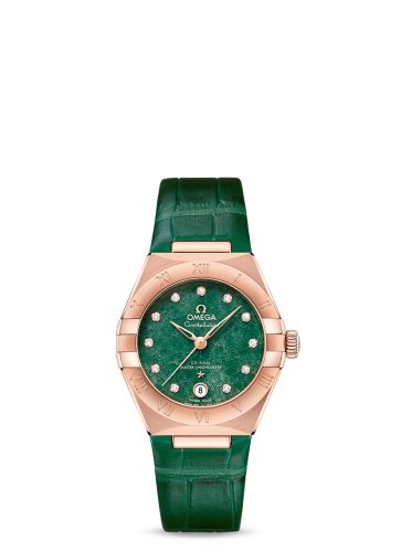 Omega Constellation Manhattan 29 Co-Axial Master Chronometer Sedna Gold / Green Aventurine