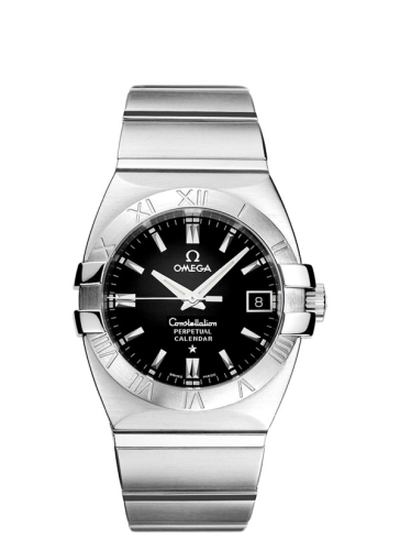 Omega Constellation Quartz 35 Perpetual Calendar Stainless Steel / Black