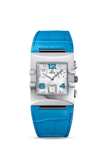 Omega Constellation Quadra Quartz 28 Chronograph Stainless Steel / MOP/ Alligator