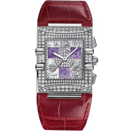 Omega Constellation Quadra Quartz 28 Chronograph Stainless Steel - Diamond / MOP / Strap