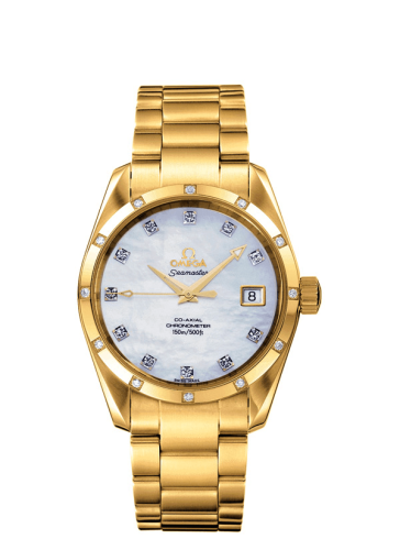 Omega Seamaster Aqua Terra 150M Co-Axial 36.2 Yellow Gold / Diamond / MOP / Bracelet