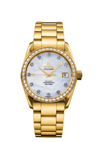 Omega Seamaster Aqua Terra 150M Co-Axial 36.2 Red Gold / Yellow Gold / Diamond / MOP / Bracelet