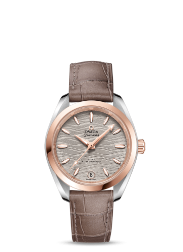 Omega Seamaster Aqua Terra 150M Master Chronometer 34 Stainless Steel / Sedna Gold / Grey-Waves / Alligator