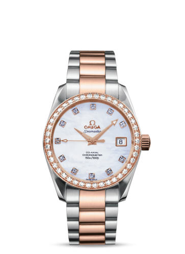 Omega Seamaster Aqua Terra 150M Co-Axial 36.2 Stainless Steel / Red Gold / Diamond / MOP / Bracelet