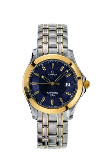 Omega Seamaster 120M Quartz 34.8 Stainless Steel - Yellow Gold / Blue / Bracelet