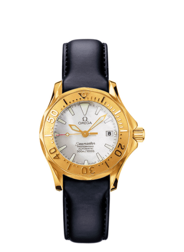 Omega Seamaster Diver 300M Quartz 28 Yellow Gold / White / Rubber