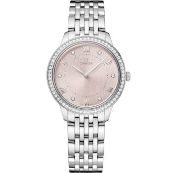 Omega De Ville Quartz 30 Stainless Steel - Diamond / Pink / Bracelet