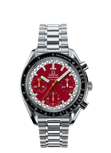 Omega Speedmaster Reduced Stainless Steel / Red / Bracelet / Schumacher