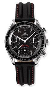 Omega Speedmaster Reduced Stainless Steel / Black / Strap / AC Milan