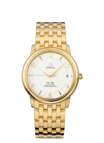 Omega De Ville Prestige Automatic 34.7 Yellow Gold / White / Bracelet