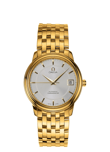 Omega De Ville Prestige Automatic 34.7 Yellow Gold / White / Bracelet