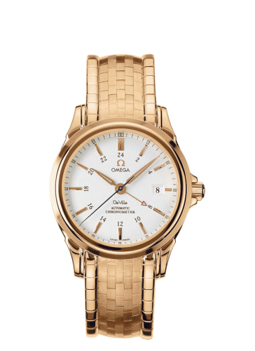 Omega De Ville Co-Axial 38.7 GMT Yellow Gold / Silver / Bracelet