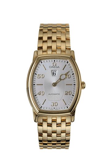 Omega De Ville Tonneau Automatic Jump Hour Yellow Gold / Silver / Bracelet
