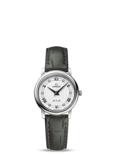 Omega De Ville Prestige Quartz 27.4 Stainless Steel / Vintage Silver Silk