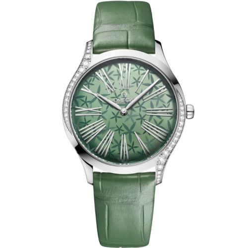 Omega De Ville Trésor 36 Stainless Steel / Green - Jasmine / Alligator
