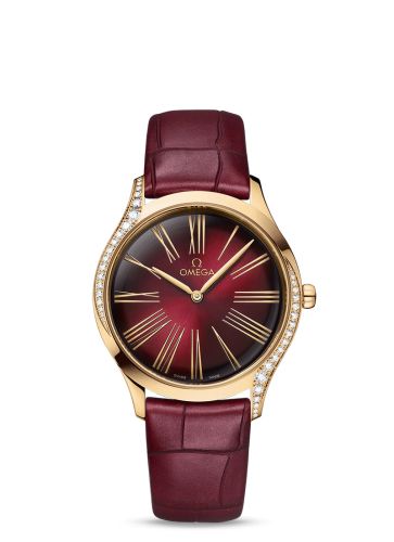 Omega De Ville Trésor 36 Moonshine Gold / Red Roman / Fabric