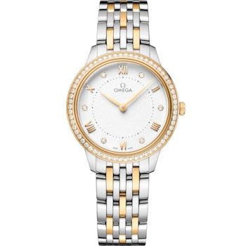 Omega De Ville Quartz 30 Stainless Steel - Yellow Gold - Diamond / White / Bracelet