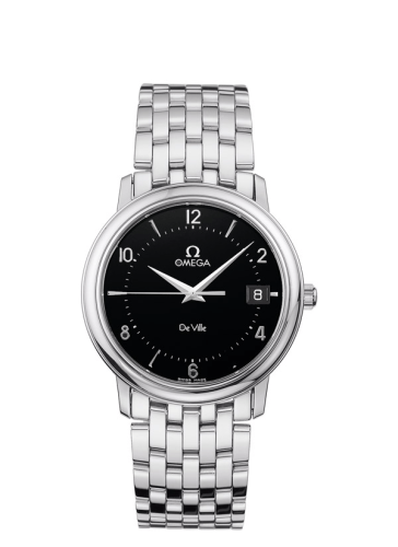 Omega De Ville Prestige Quartz 34.4 Stainless Steel / Black / Bracelet
