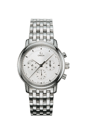 Omega De Ville Prestige Hand Wound 36.1 Chronograph Stainless Steel / Silver / Bracelet