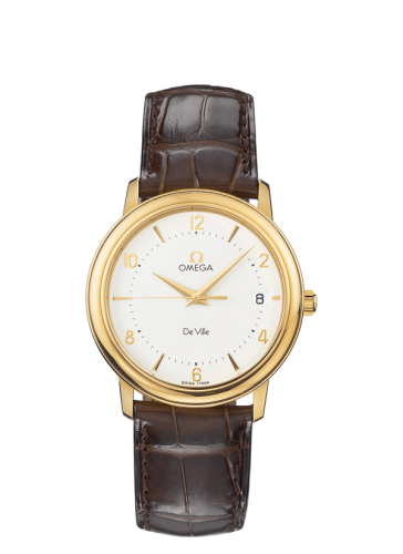 Omega De Ville Prestige Quartz 34.4 Yellow Gold / Silver