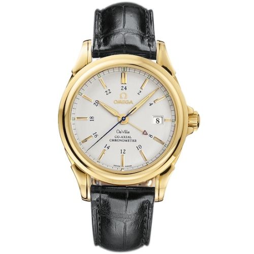 Omega De Ville Co-Axial 38.7 GMT Yellow Gold / White