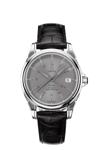 Omega De Ville Co-Axial 38.7 GMT Stainless Steel / Grey