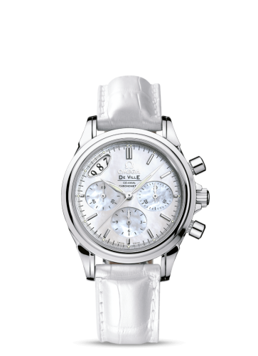 Omega De Ville Co-Axial 35 Chronograph Stainless Steel / White