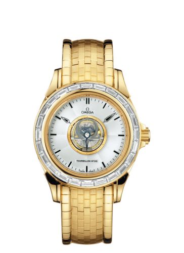 Omega De Ville Tourbillon Yellow Gold / Baguette / Bracelet