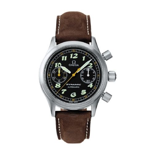 Omega Dynamic III Chronograph Stainless Steel / Black / Brown Calf