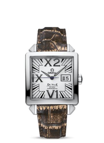 Omega De Ville X2 Co-Axial 35 Big Date White Gold / Silver