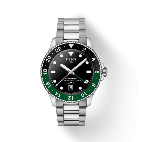 Tissot Seastar 1000 Quartz GMT 40 Stainless Steel / Black / Bracelet