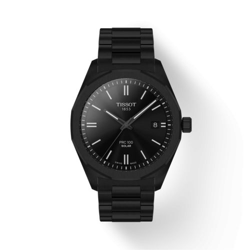 Tissot PRC 100 Solar Quartz 39 PVD / Black / Bracelet