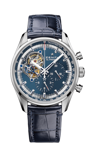 Zenith El Primero Chronomaster Open Stainless Steel / Blue / Alligator
