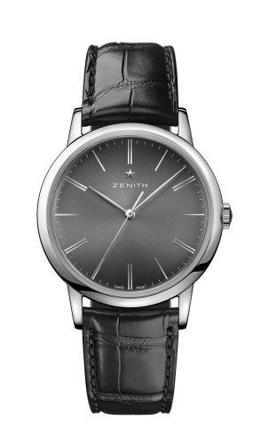 Zenith Elite Classic Stainless Steel / Black / Alligator