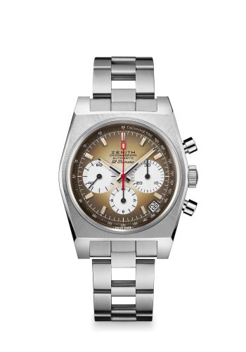 Zenith El Primero A385 Revival Stainless Steel / Brown / Ladder Bracelet