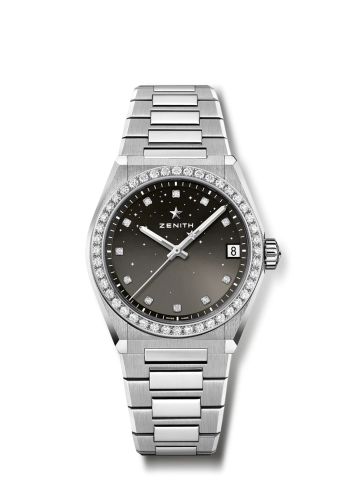Zenith Defy Midnight Stainless Steel / Diamond / Grey