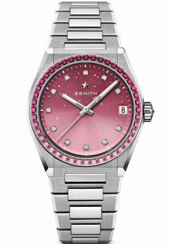 Zenith Defy Midnight Stainless Steel / Pink Ribbon