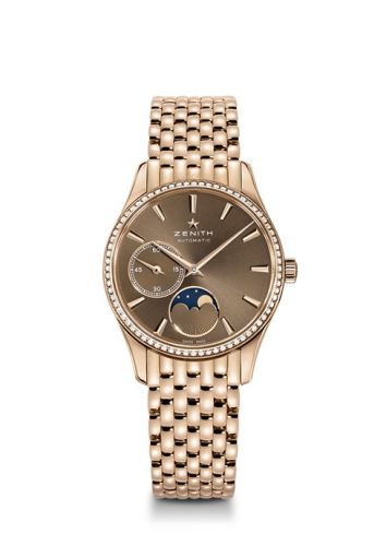 Elite Ultra Thin Lady Moonphase Rose Gold / Brown / Diamond / Bracelet